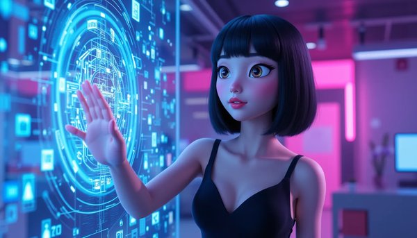 Pixar style tech character